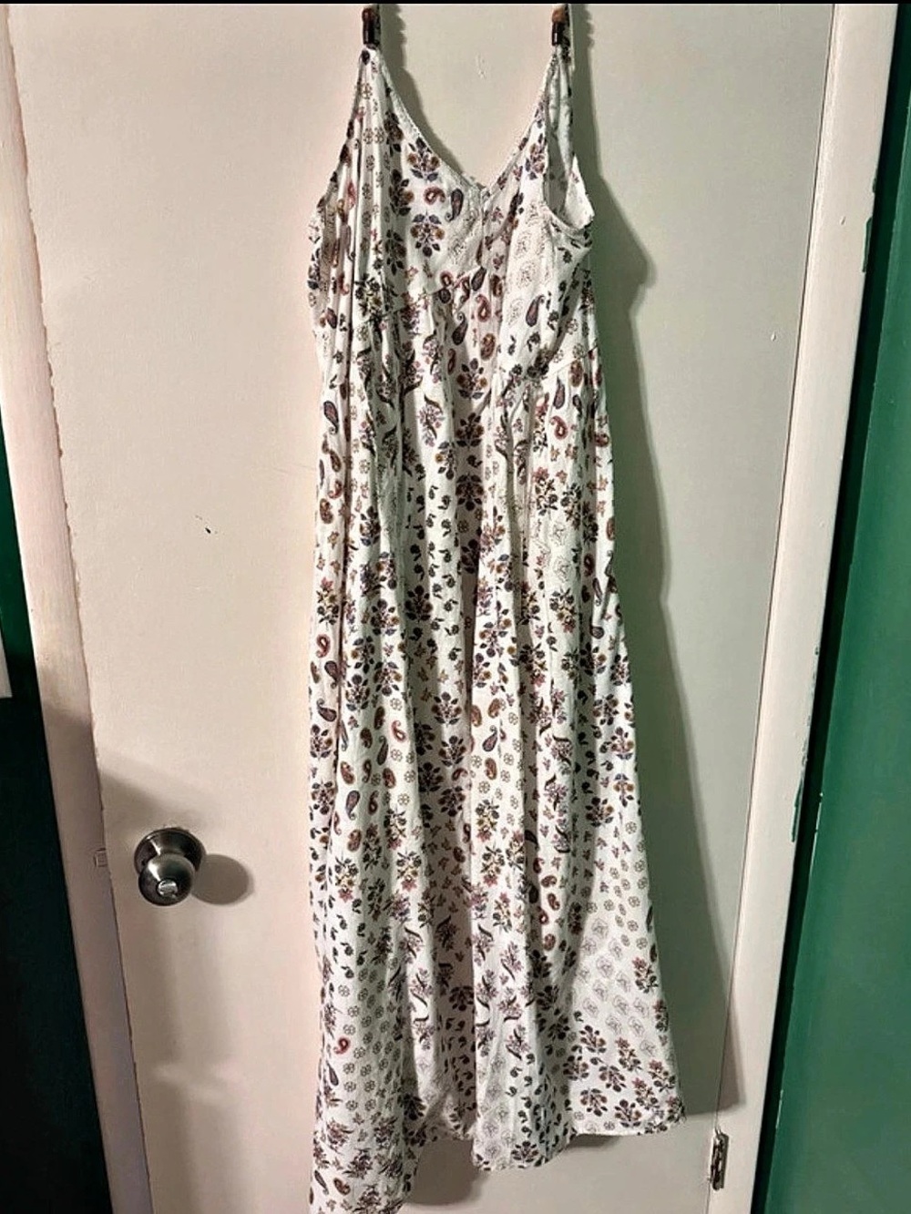 Old Navy Floral Maxi Dress in White & Pink Size Large NWT